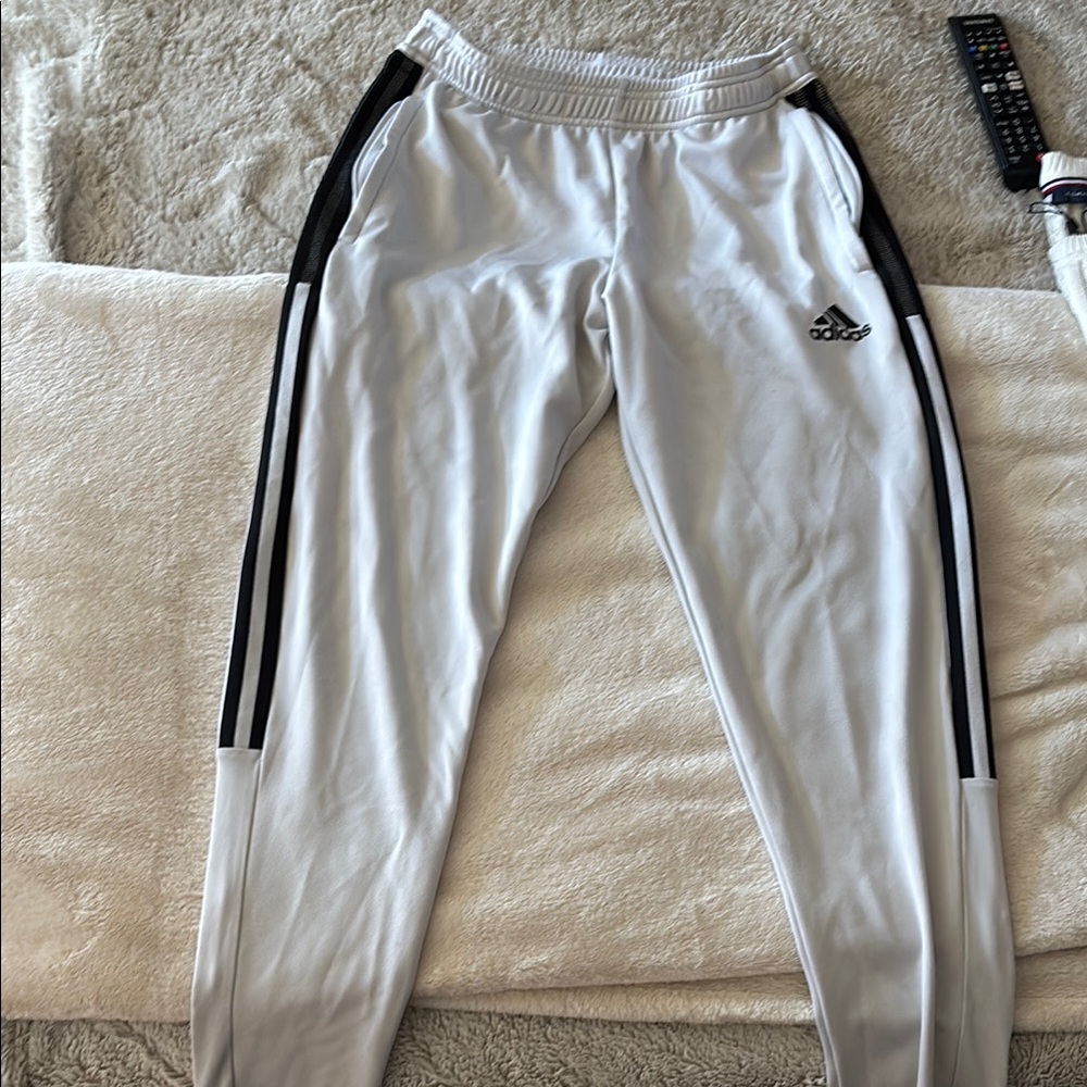 Adidas White Track Pants